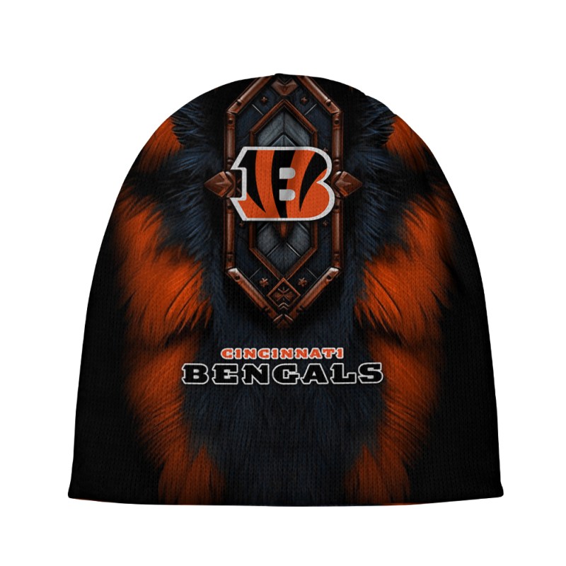 Cincinnati Bengals Personalized Wool Beanie Side View