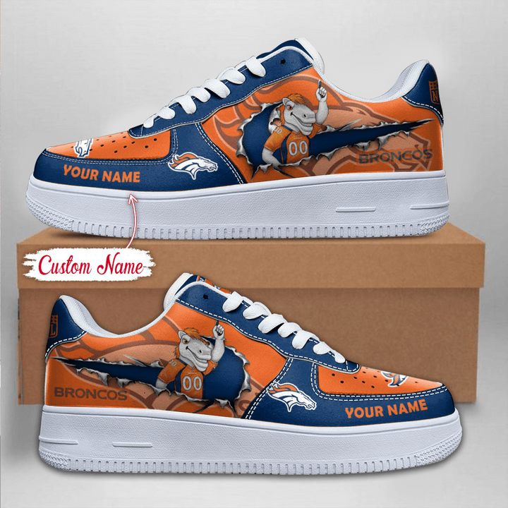 Denver Broncos Custom Name sneaker inside view