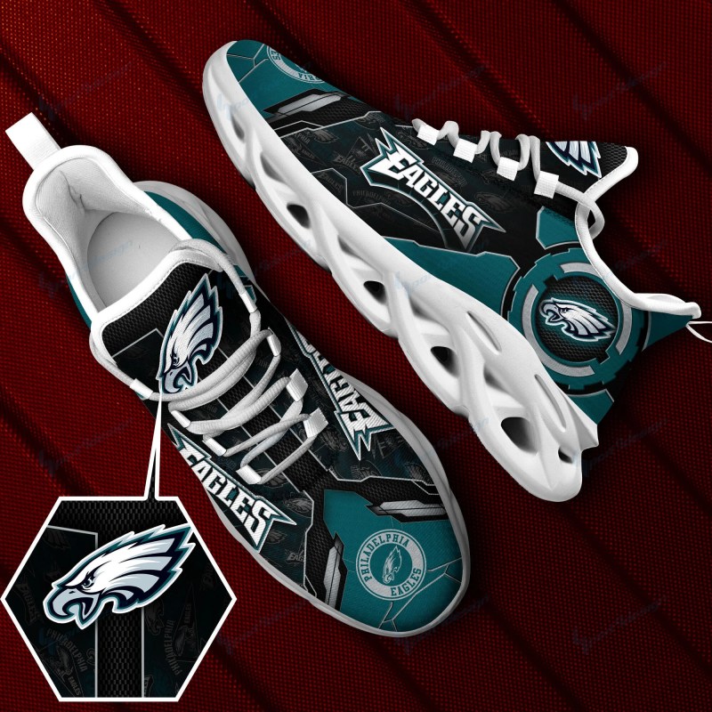Philadelphia Eagles Yezy Running Sneakers Front