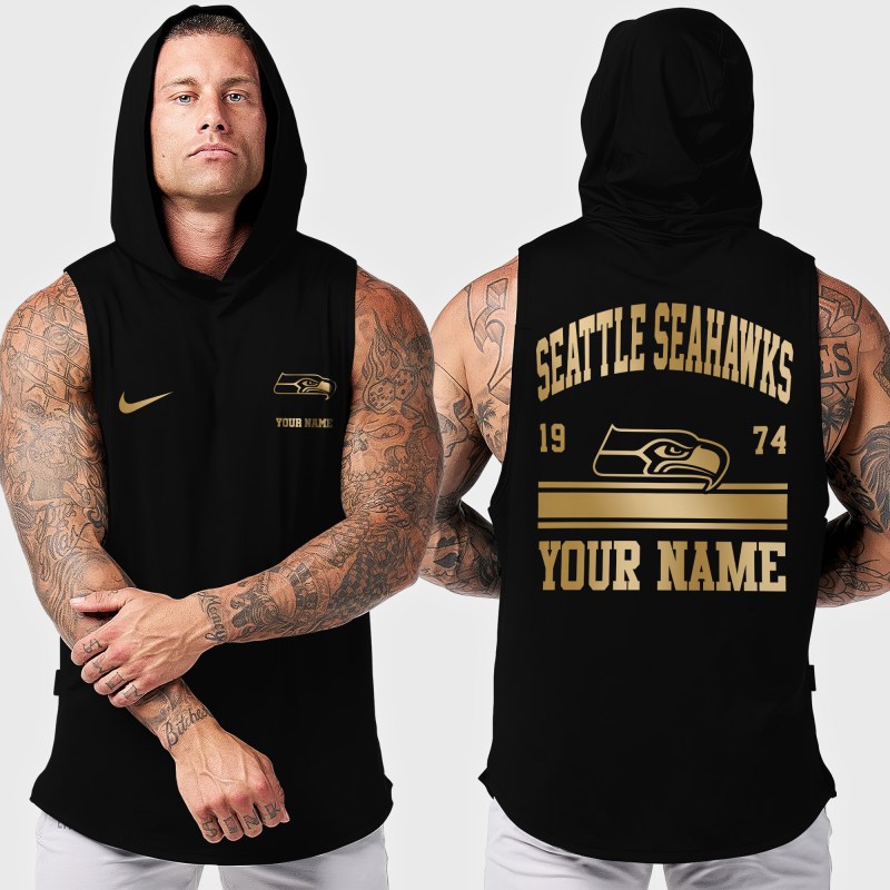 Seattle Seahawks Men's Workout Hooded Tank Top
