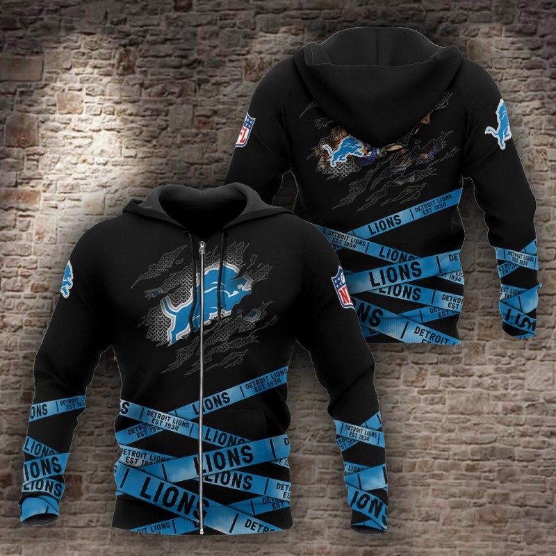 Detroit Lions Hoodie BB301 Front View