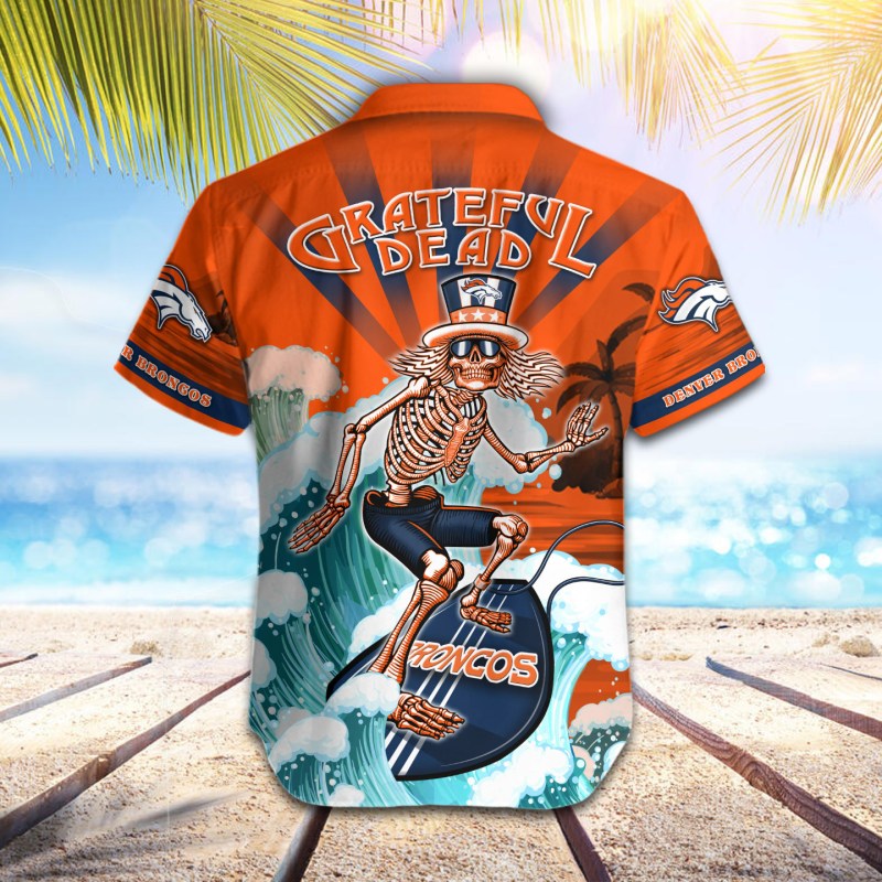 Denver Broncos Button Shirt Back View