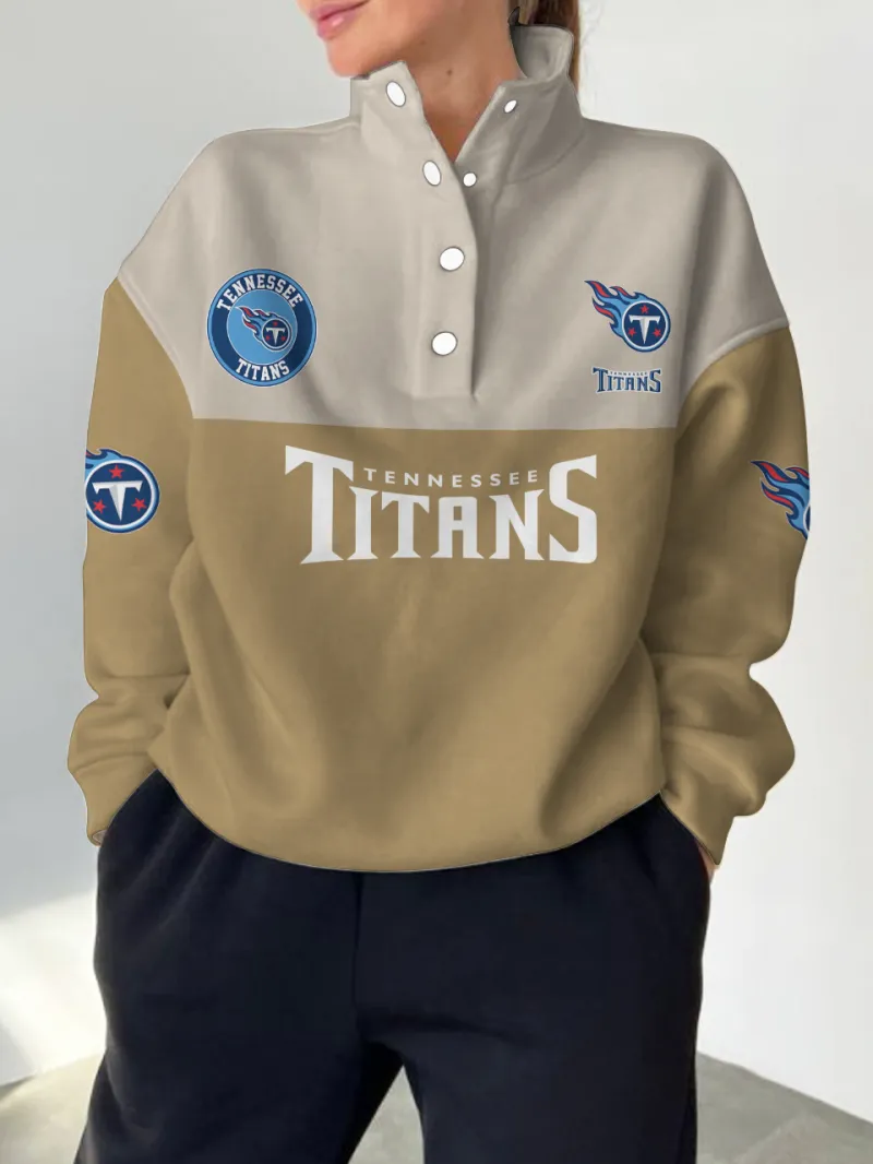 Tennessee Titans Casual Colorful Stand Collar Sweatshirt