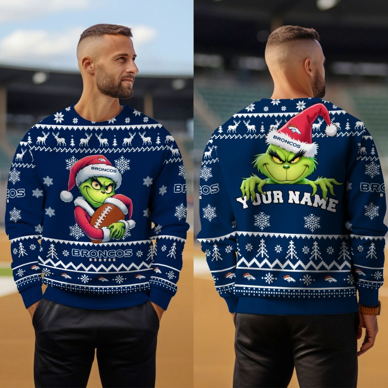 Denver Broncos Ugly Christmas Sweater Outdoor