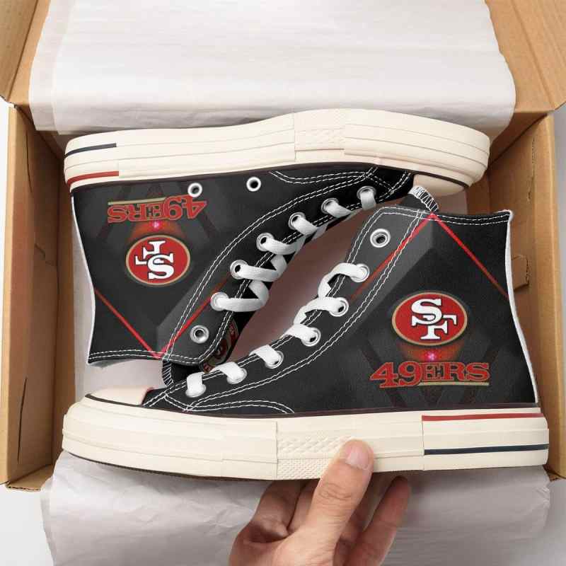 San Francisco 49ers High Top Canvas Shoes