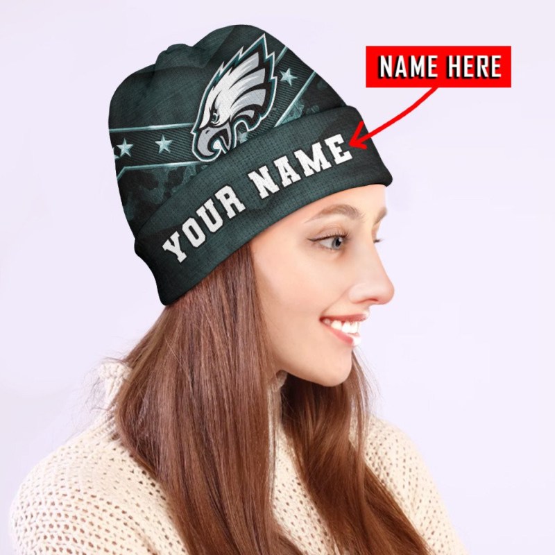 Personalized Wool Beanie for Philadelphia Eagles Fans