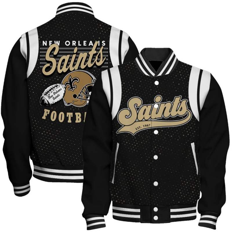 New Orleans Saints Varsity Jacket Front