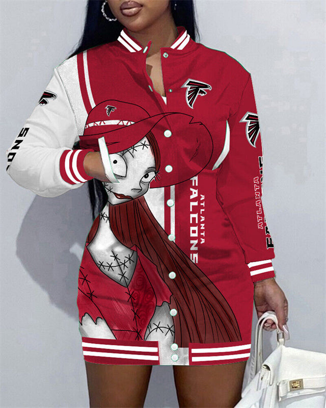 Atlanta Falcons Women's Button Down Jacket Dress