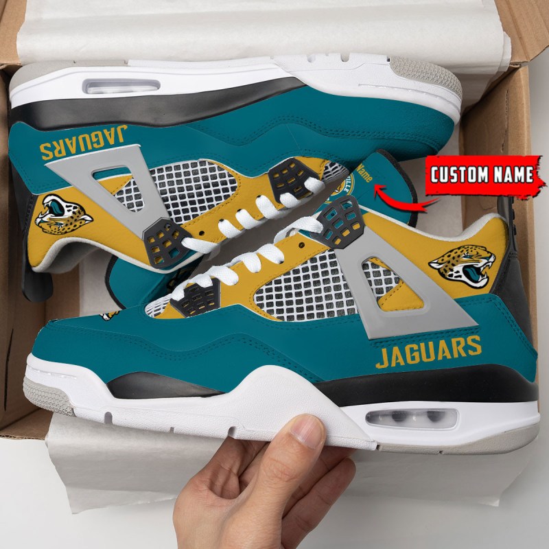 Jacksonville Jaguars Personalized AJ4 Sneaker