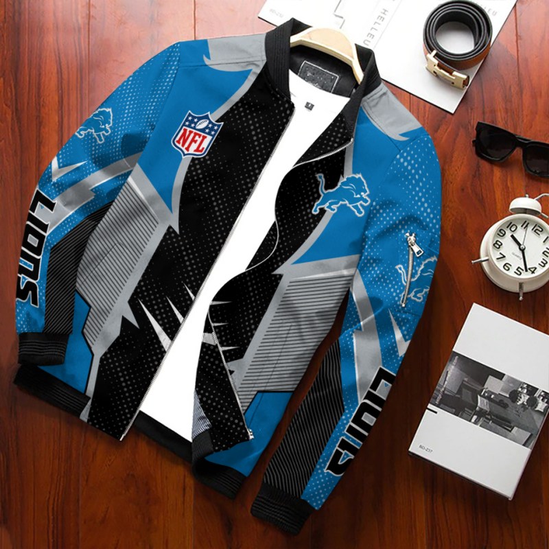 Detroit Lions Bomber Jacket Detail