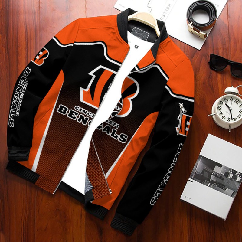 Cincinnati Bengals Bomber Jacket Side View