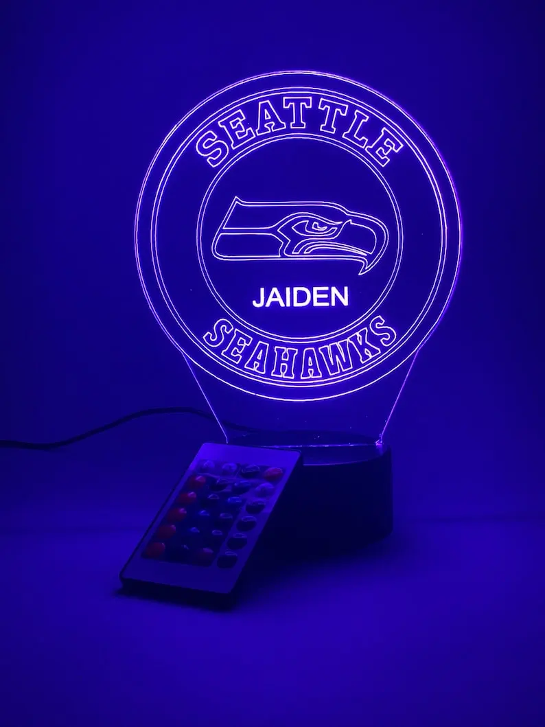 Customizable Seattle Seahawks Lamp