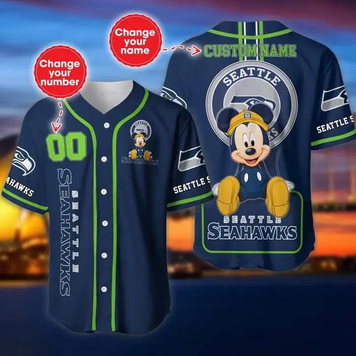 Seattle Seahawks Baseball Jersey