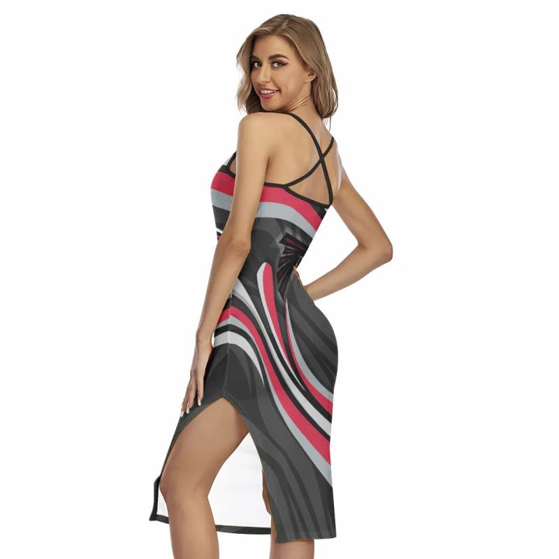 Atlanta Falcons Women's Back Cross Cami Dress Front View