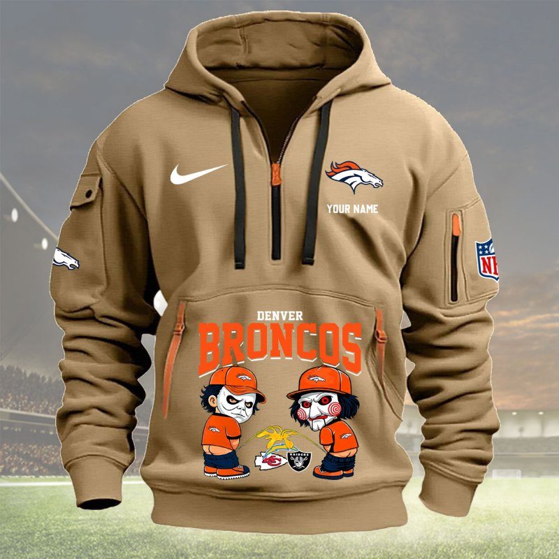 Khaki Denver Broncos Hoodie