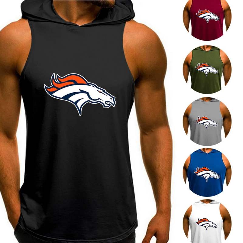 Denver Broncos Man Gym-Sport Hoodie Vest