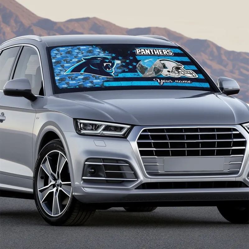 Personalized Auto Sun Shade for Carolina Panthers