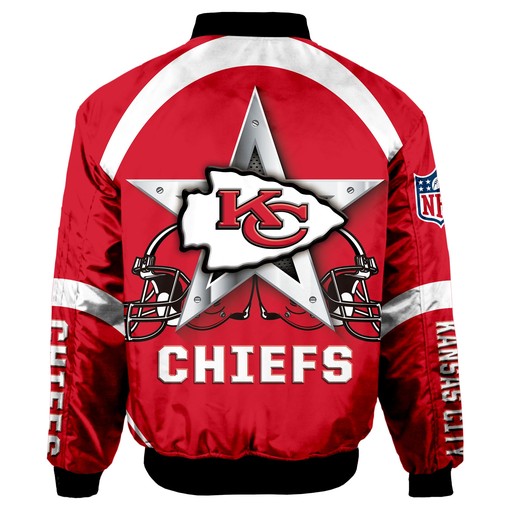 Kansas City Chiefs Bomber Jacket Graphic Player Running