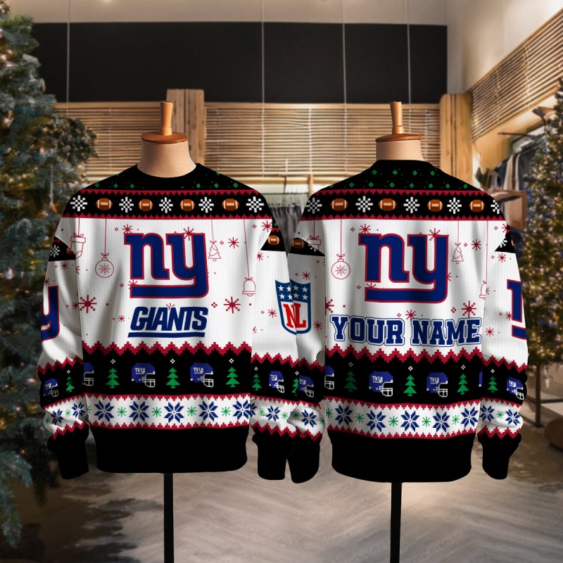 Stylish New York Giants Christmas Sweater