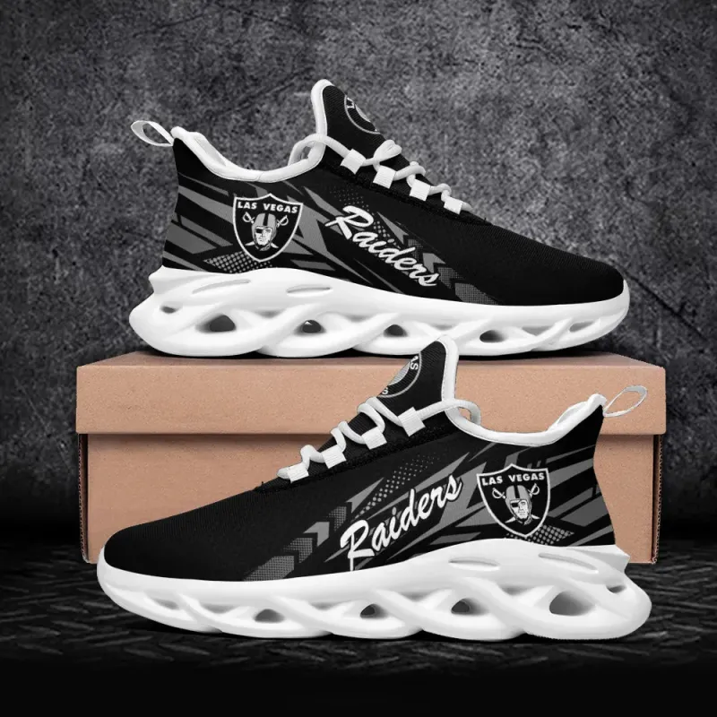 Las Vegas Raiders Yezy Running Sneakers Side View