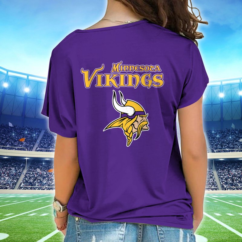 Minnesota Vikings One Shoulder Shirt Back View