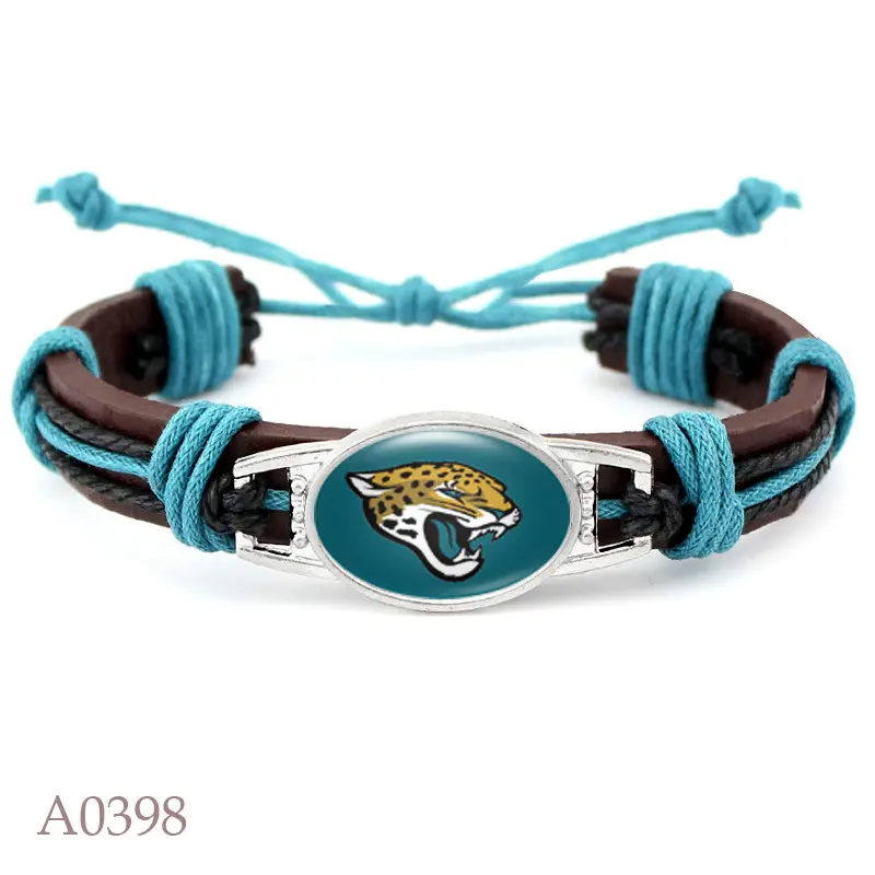 Jacksonville Jaguars Leather Bracelet