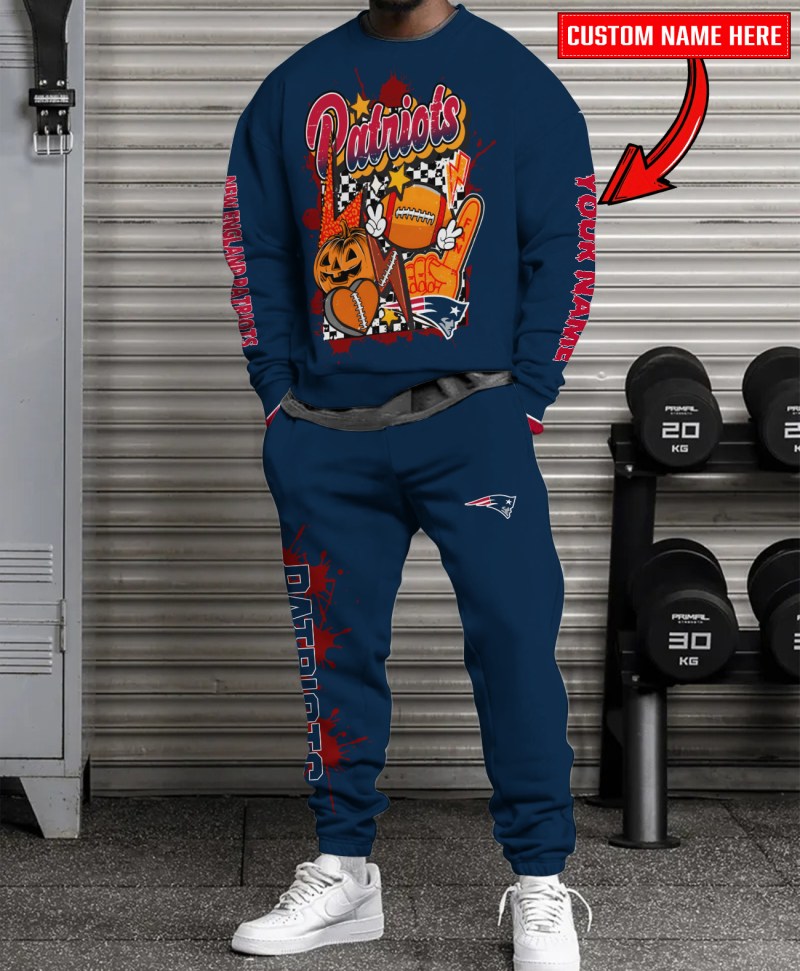 New England Patriots Halloween Sweatshirt and Sweatpants Set