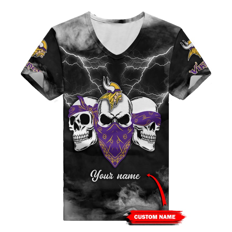 Minnesota Vikings V-neck T-shirt Side View