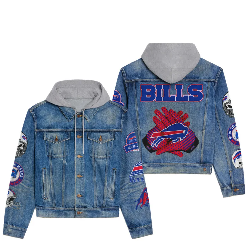 Buffalo Bills Premium Hooded Denim Jacket