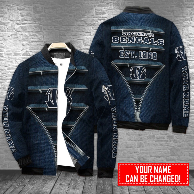 Cincinnati Bengals Personalized Bomber Jacket