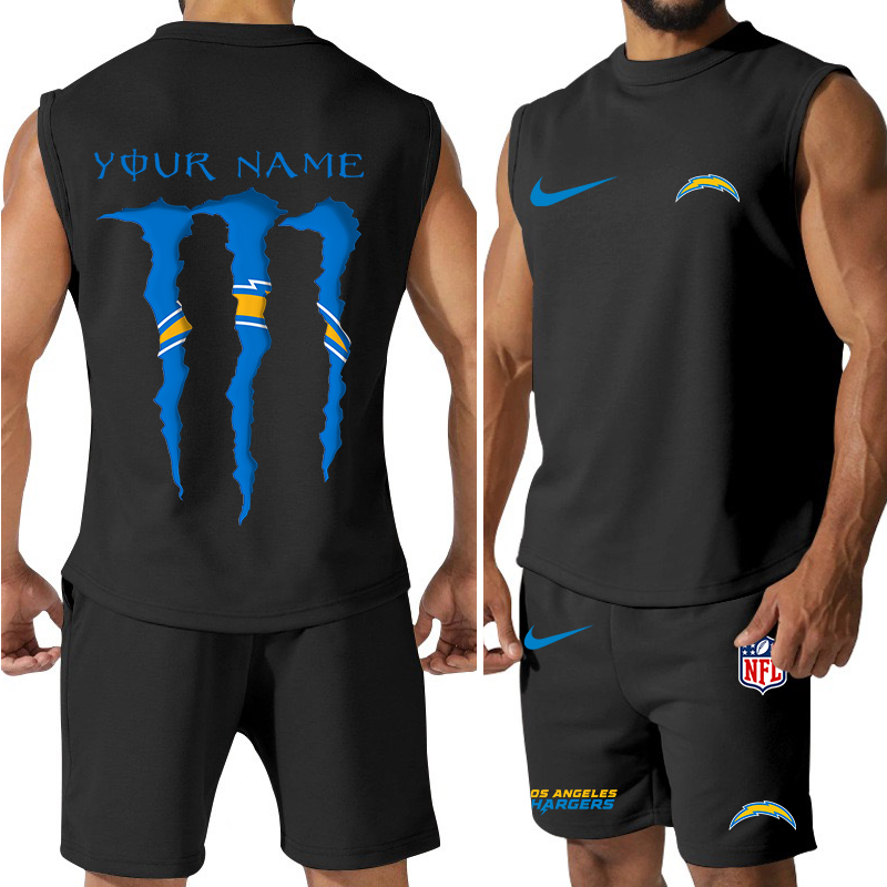 Los Angeles Chargers Tank Top and Shorts 2