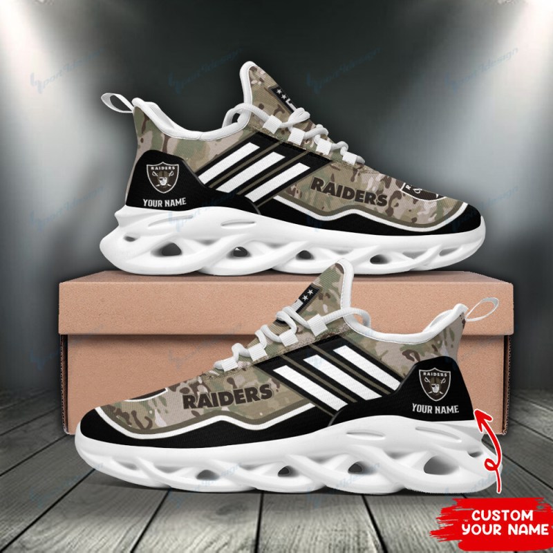Las Vegas Raiders Personalized Yezy Running Sneakers Image 1