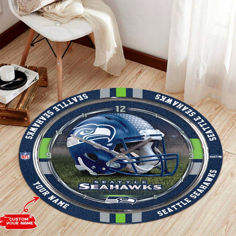 Sporty Seattle Seahawks Round Rug