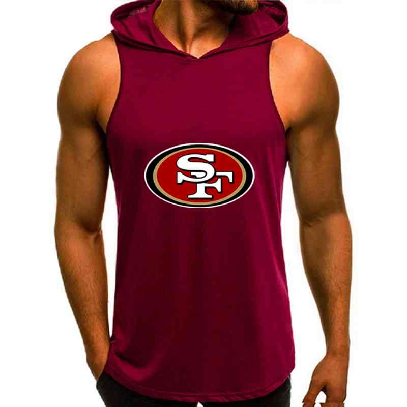 San Francisco 49ers Man Gym-Sport Hoodie Vest