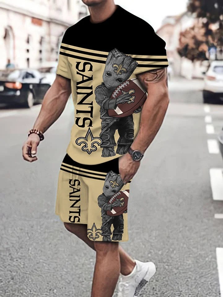 New Orleans Saints T-Shirt and Shorts