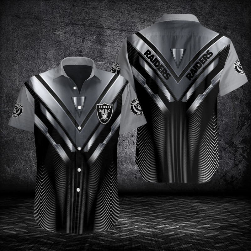 Sizing chart for Las Vegas Raiders Button Shirt BG760