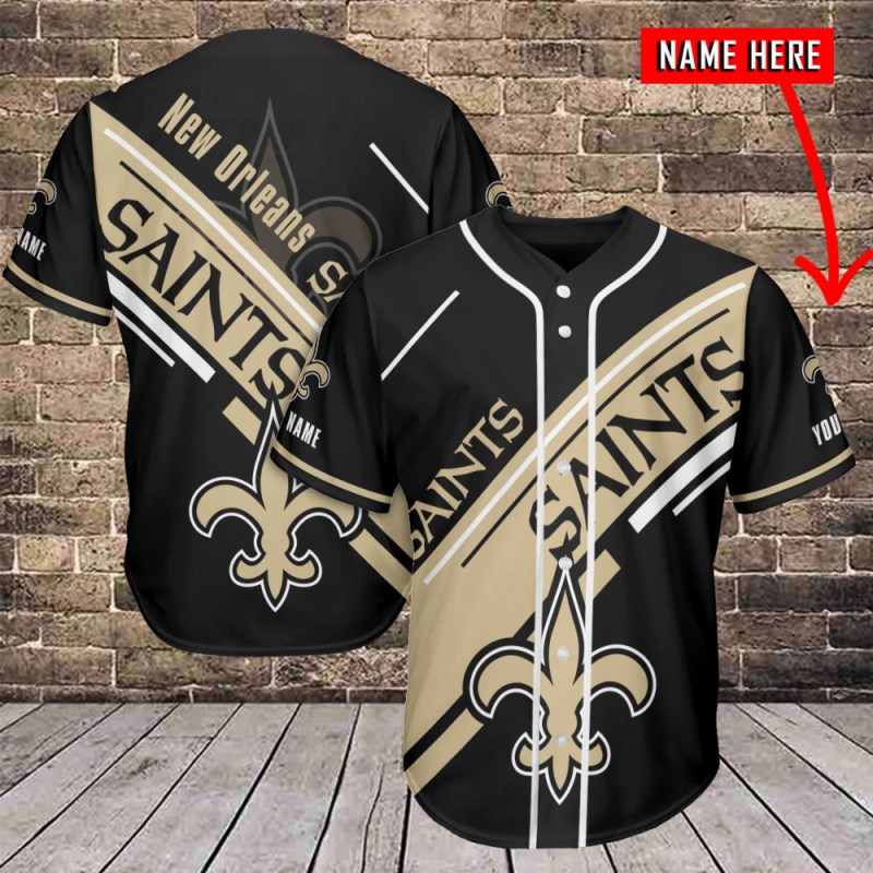 New Orleans Saints Personalized Baseball Jersey