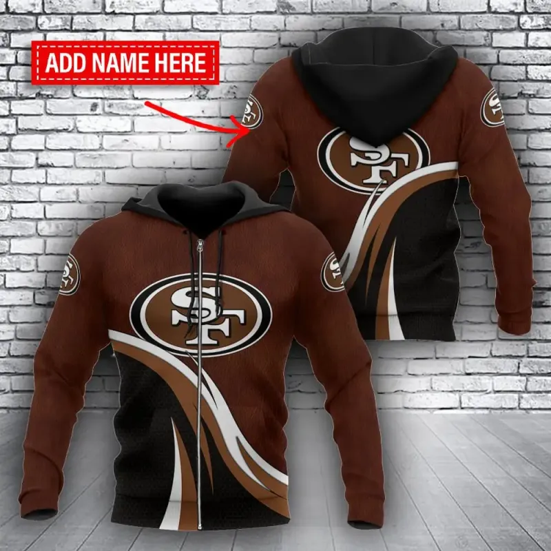 San Francisco 49ers Personalized Hoodie Side View
