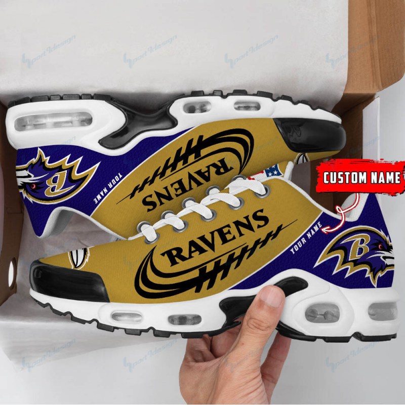 Baltimore Ravens Personalized Plus T-N Youth Sneakers