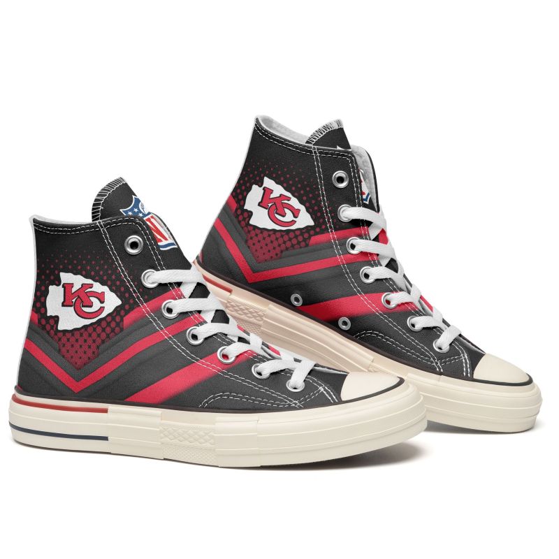 Kansas City Chiefs New High Top Canvas Shoes