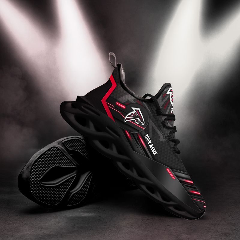 Atlanta Falcons Personalized Yezy Running Sneakers Back View