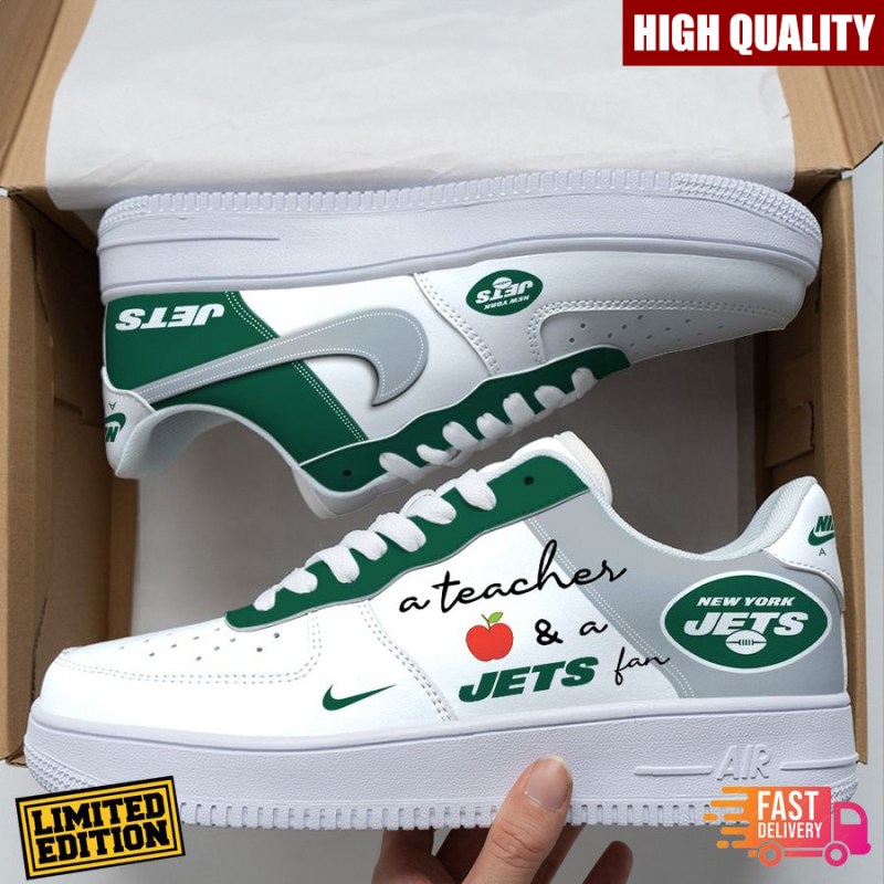 New York Jets Custom Job Nike Air Force Shoes