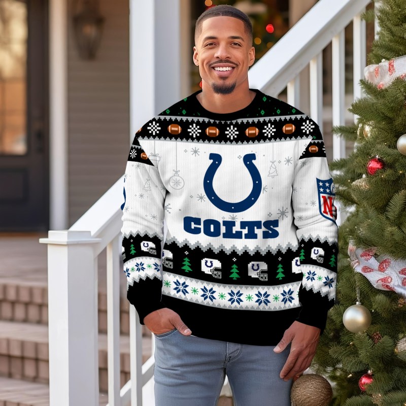 Indianapolis Colts Ugly Christmas Sweater Outdoor 3