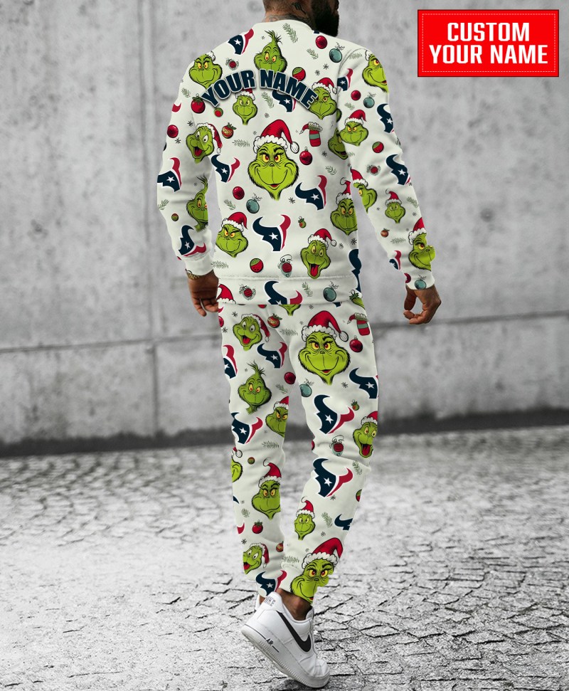 Houston Texans Christmas Sweatsuit Back View