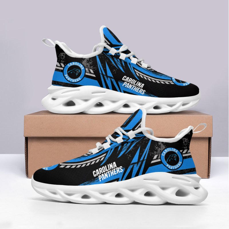 Carolina Panthers Yezy Running Sneakers BB279 7 Carolina Panthers Yezy Running Sneakers Top View