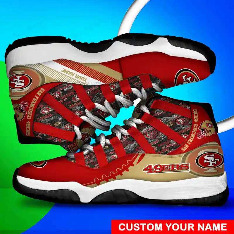 San Francisco 49ers Personalized AJD11 Sneakers