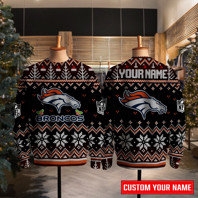 Denver Broncos Ugly Christmas Sweater Full