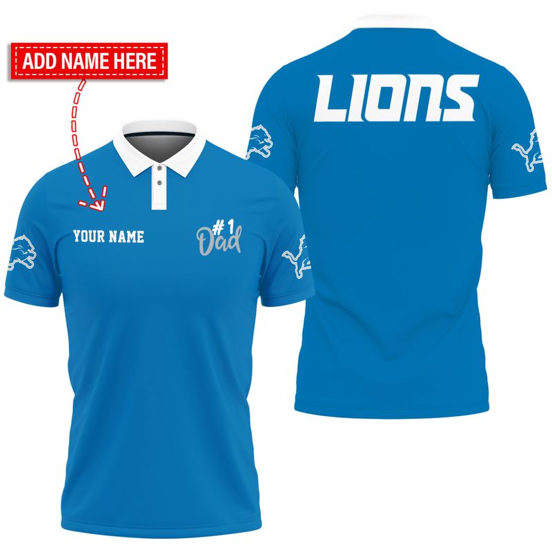 Personalized Detroit Lions Polo Shirt