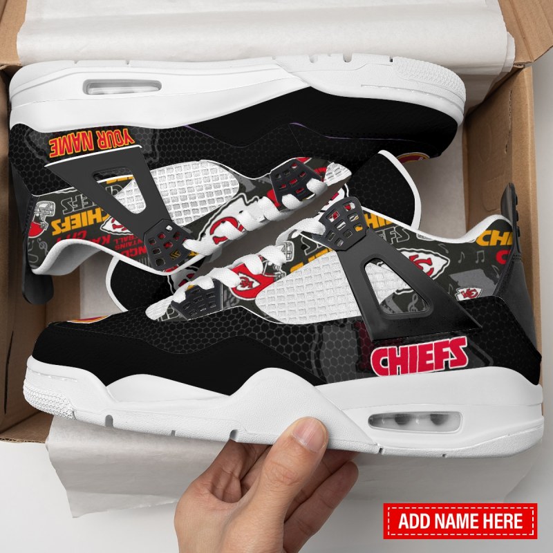 Kansas City Chiefs Personalized AJ4 Sneaker 1