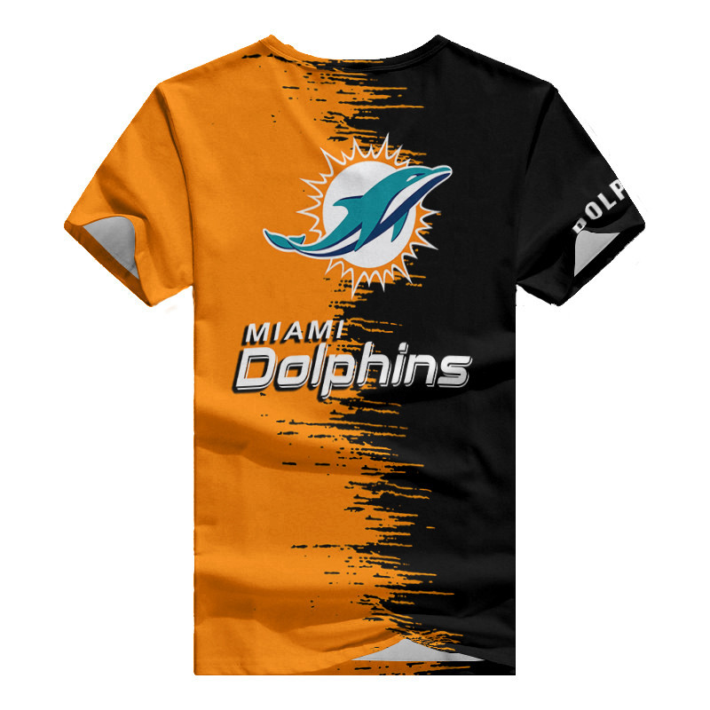Miami Dolphins Summer V-neck Women T-shirt 6